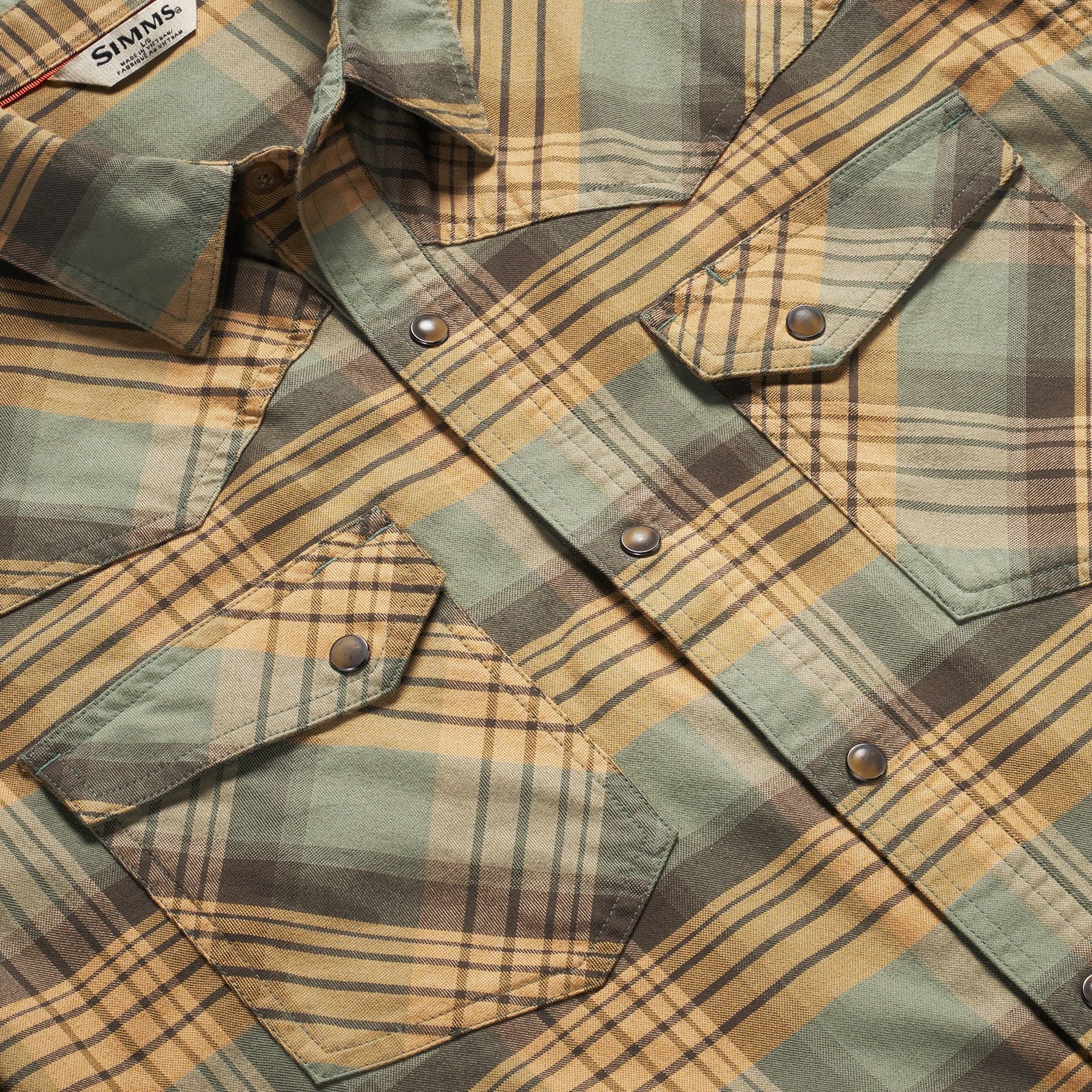 Simms Men's Brackett Flannel Duke Plaid: Hickory Image 04