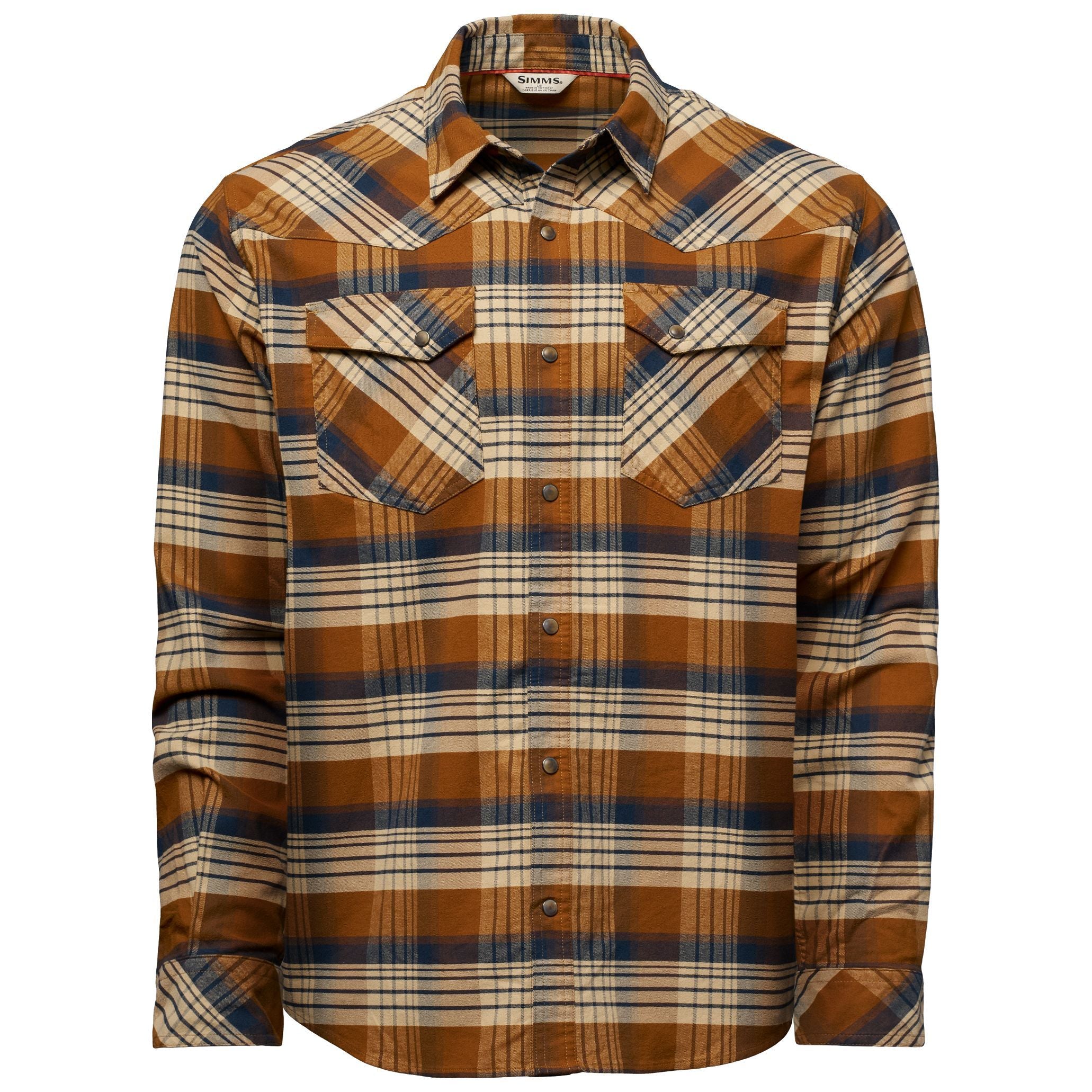 Simms Men's Brackett Flannel Duke Plaid: Plateau Image 01