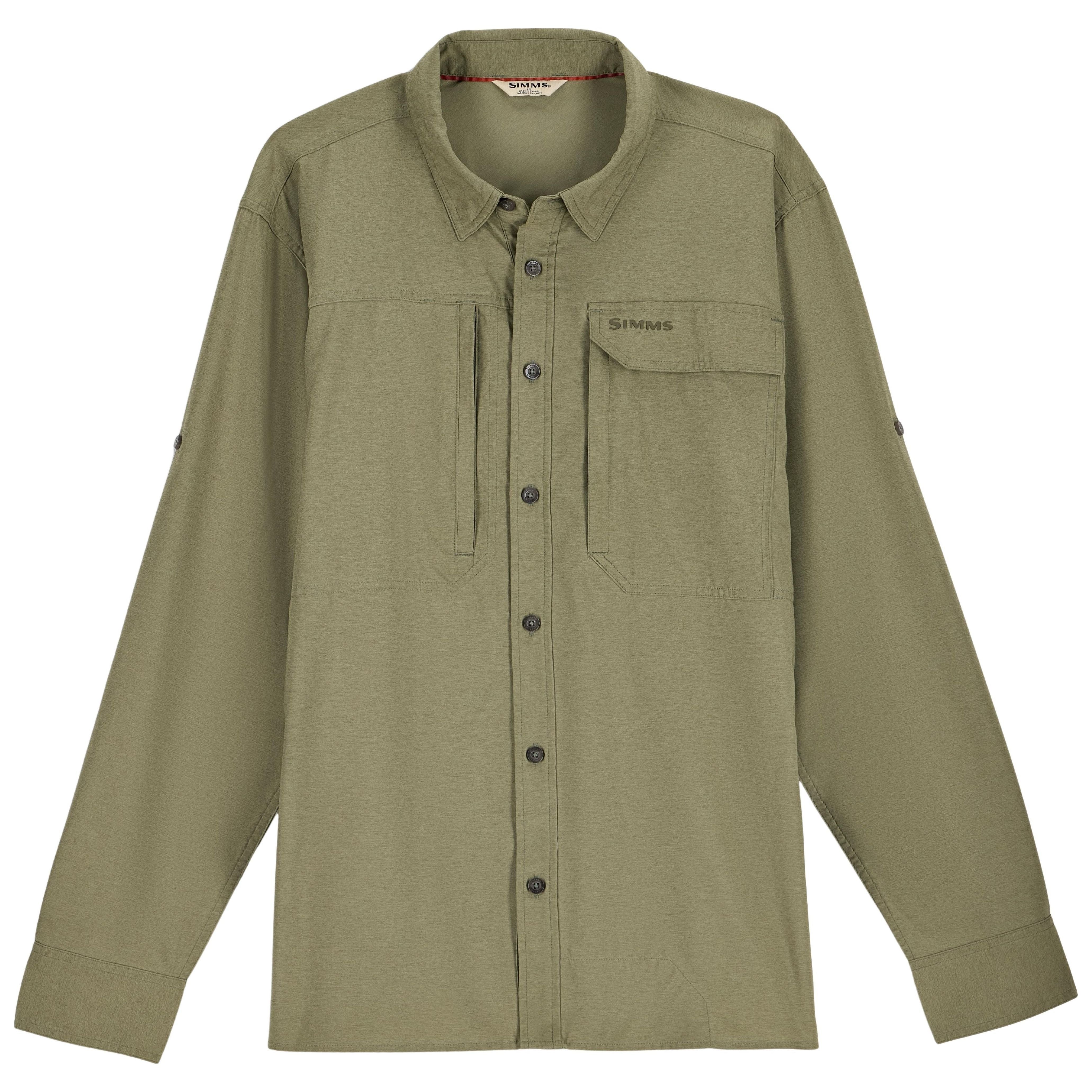 Simms Men's Guide Bugstopper LS Shirt Willow Heather Image 01