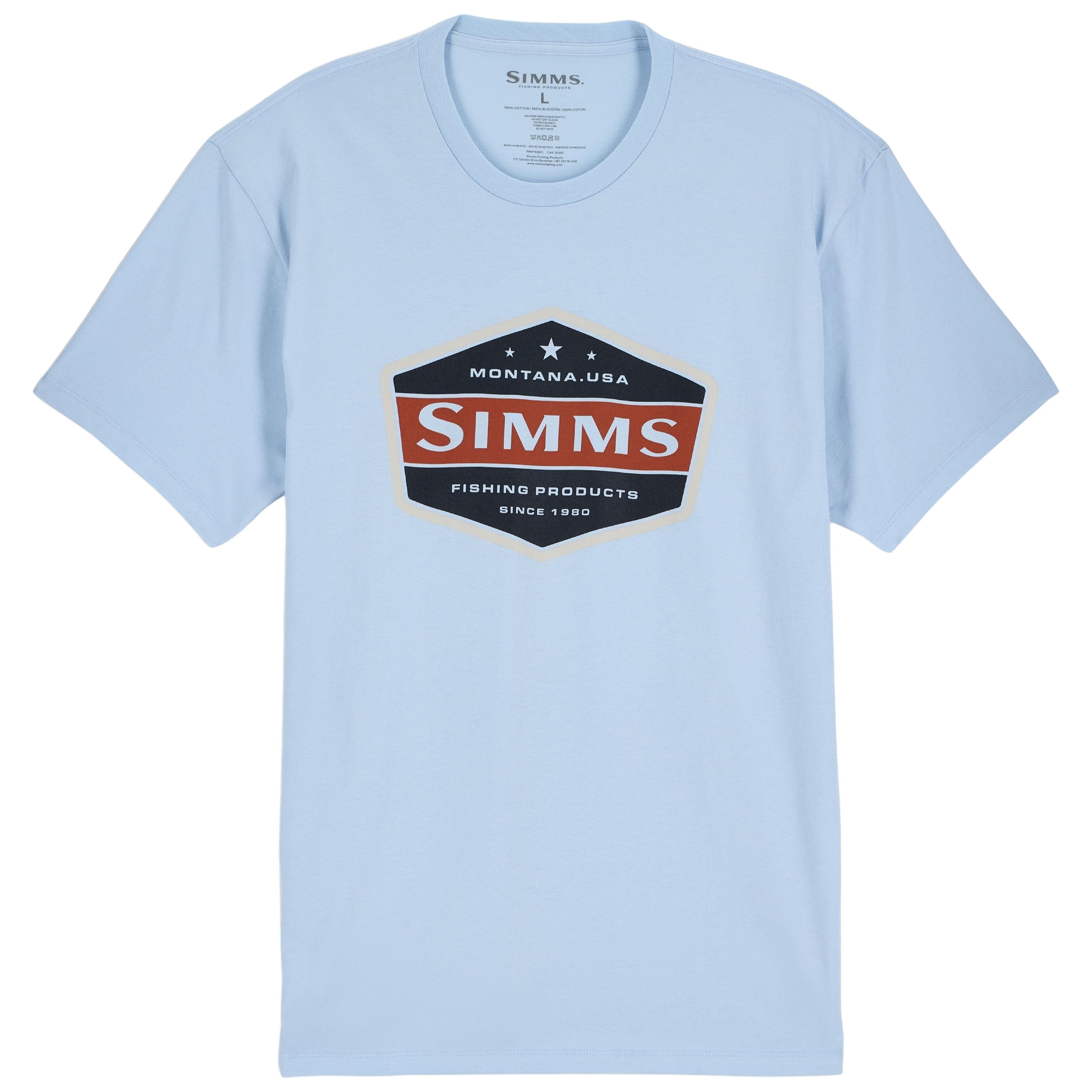 Simms Men's Honor Badge T-Shirt Sky Blue Image 01