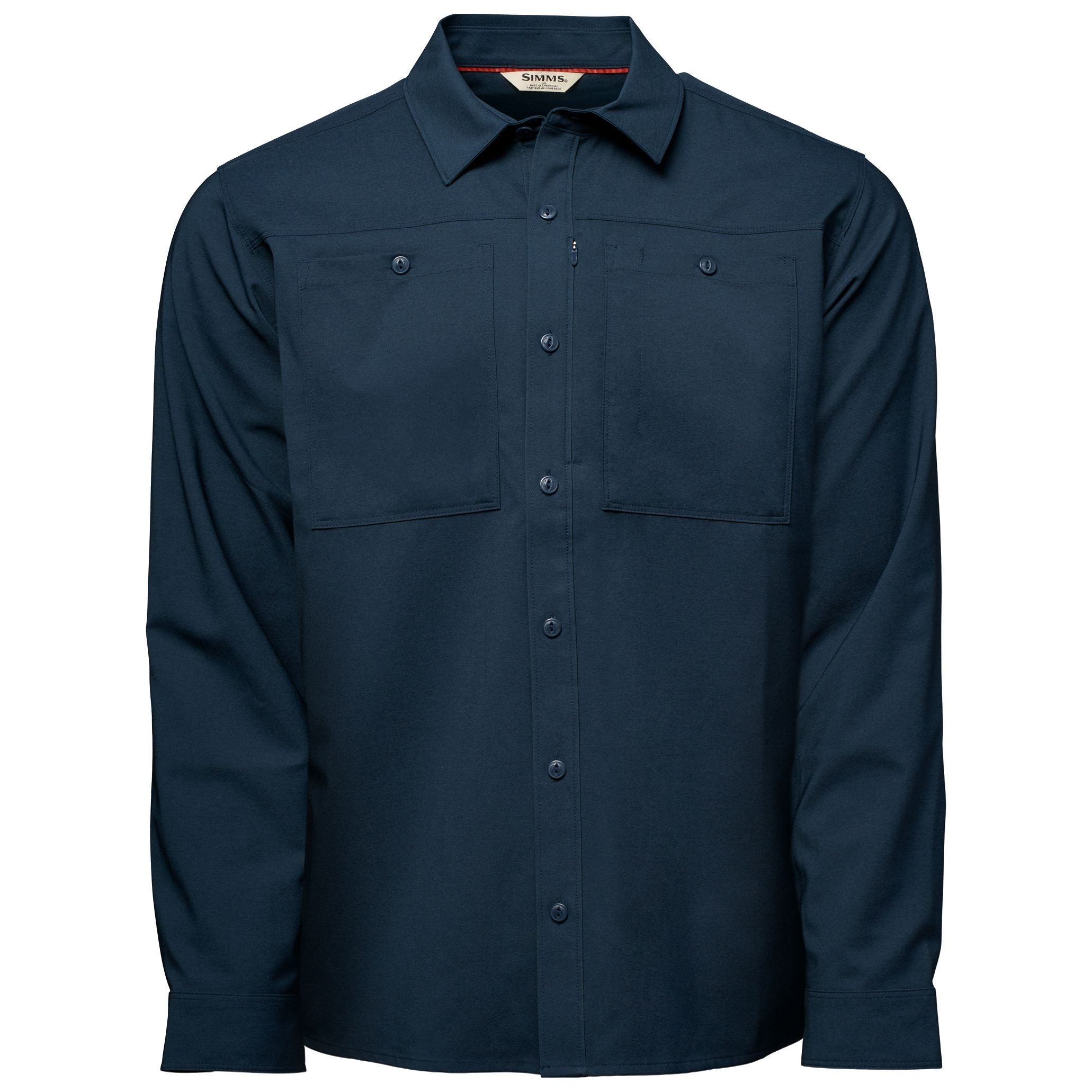 Simms Men's Launch LS Shirt Huckleberry Heather Image 01