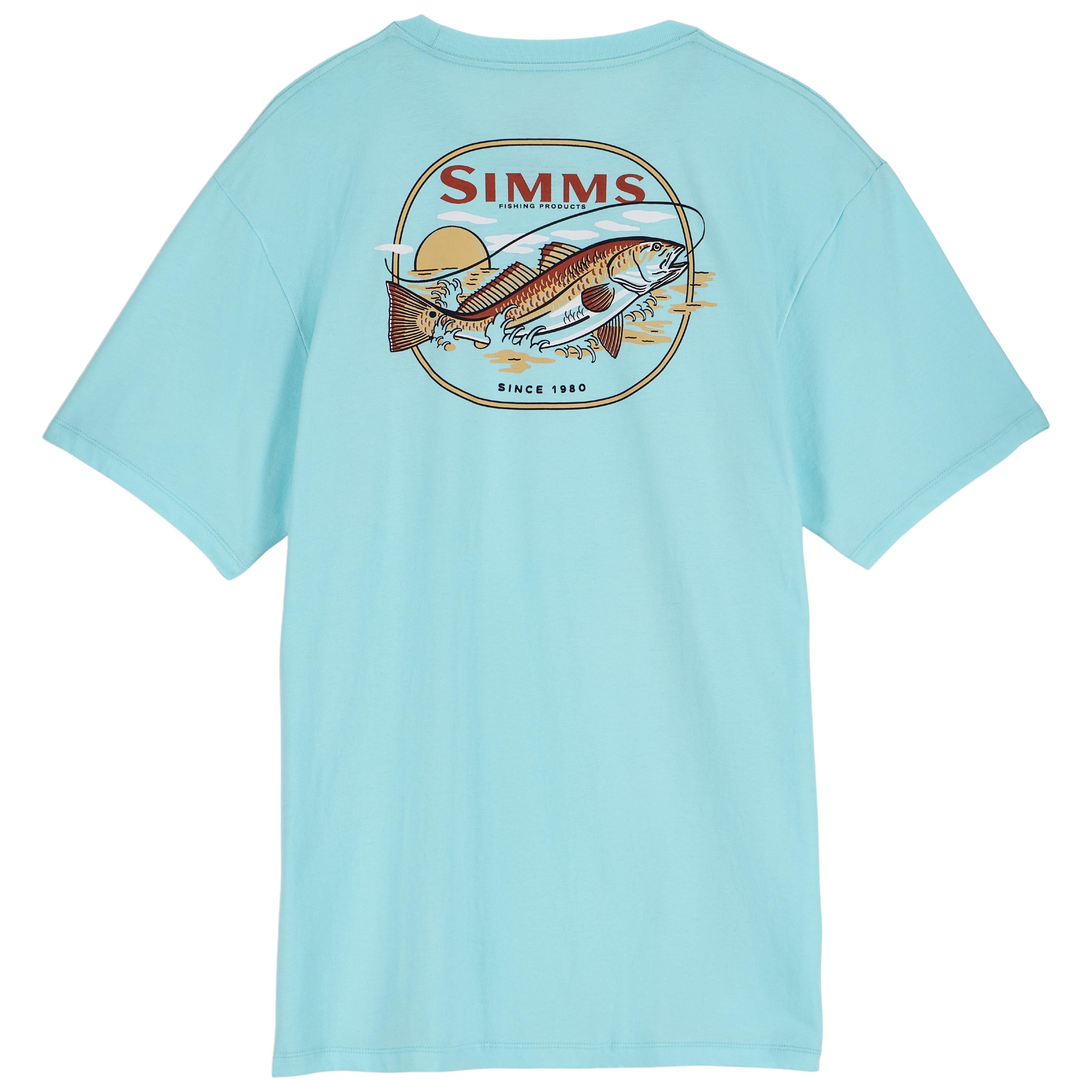 Simms Men's Redfish T-Shirt Sea Breeze Image 01