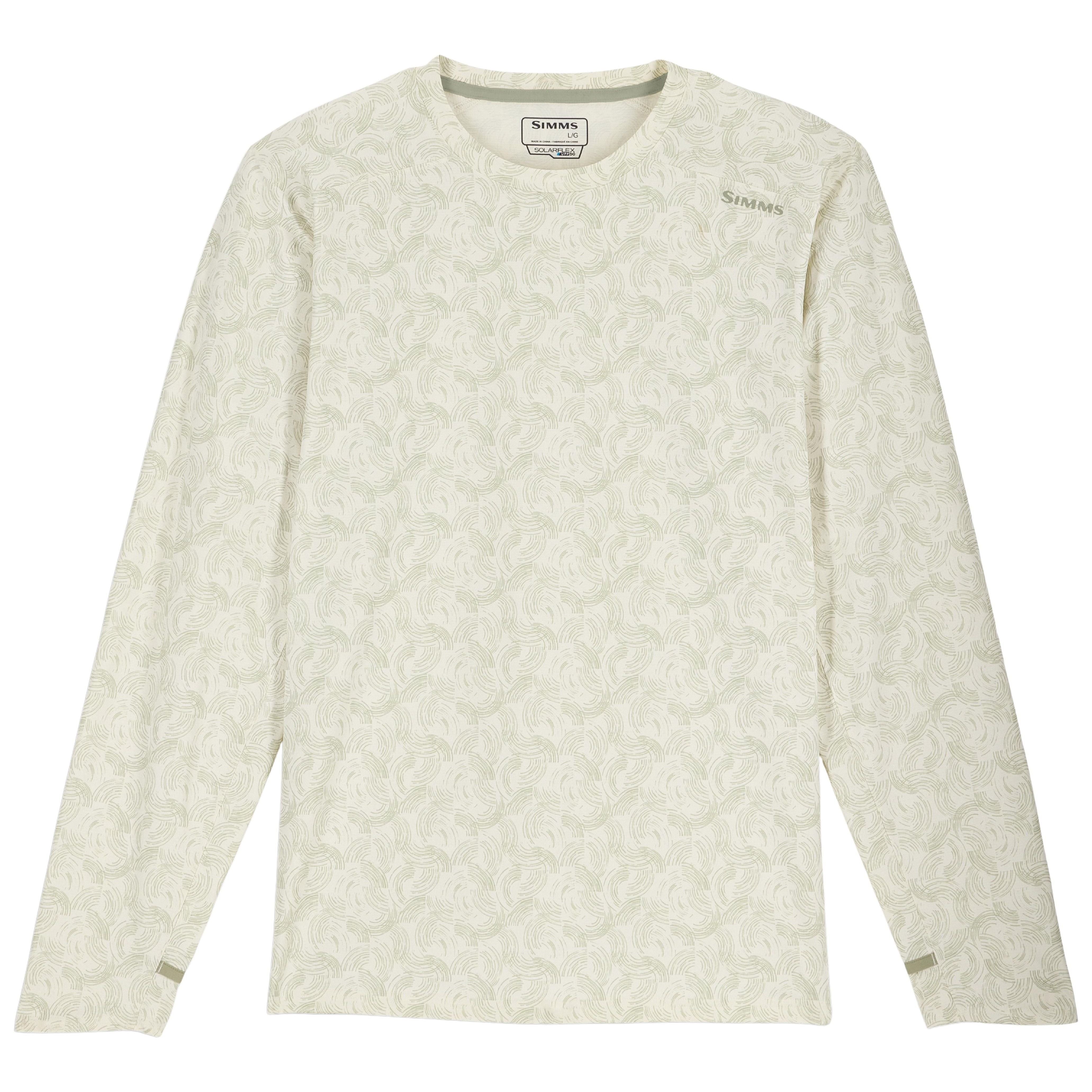 Simms Men's Solarflex Crew Half Moon Pale Pine Image 01