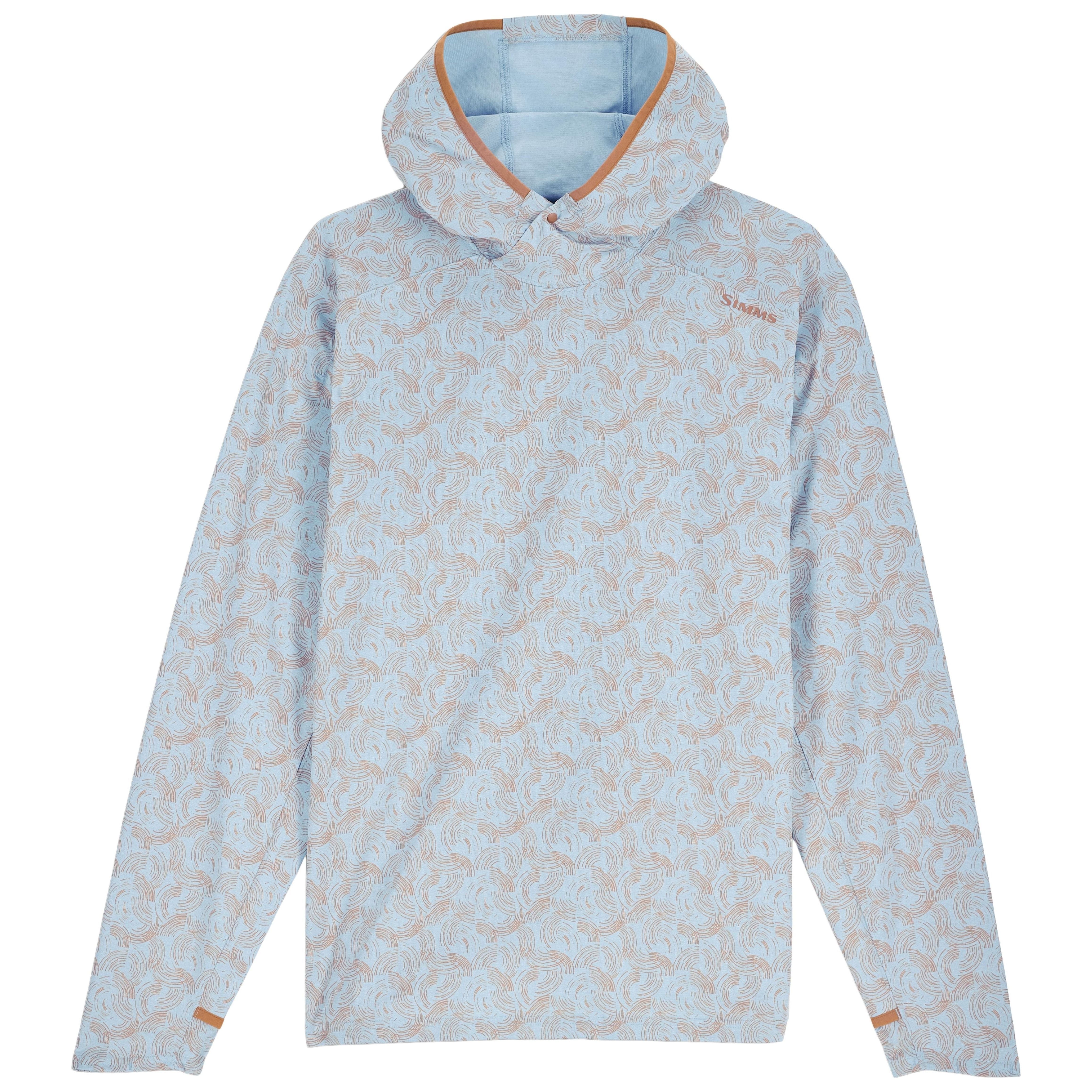 Simms Men's Solarflex Hoody Half Moon Steel Blue Image 01