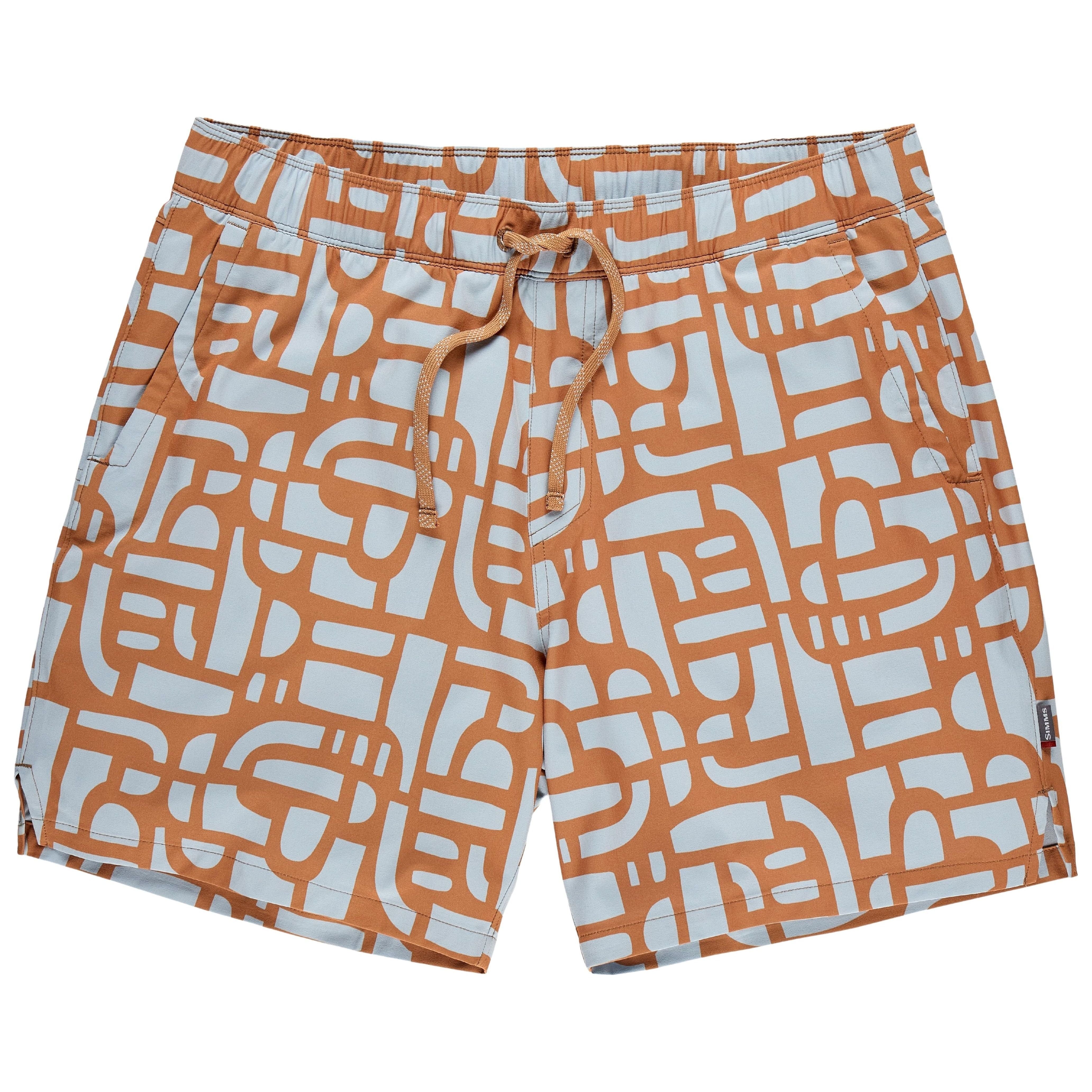 Simms Men's Wanaka Water Short Block Steel Blue Image 01