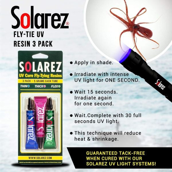 Solarez Fly Tie 3 Pack  15 Total Grams