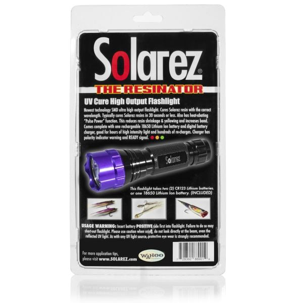 Solarez High Output UVA Flashlight With Battery and Charger Resinator Kit