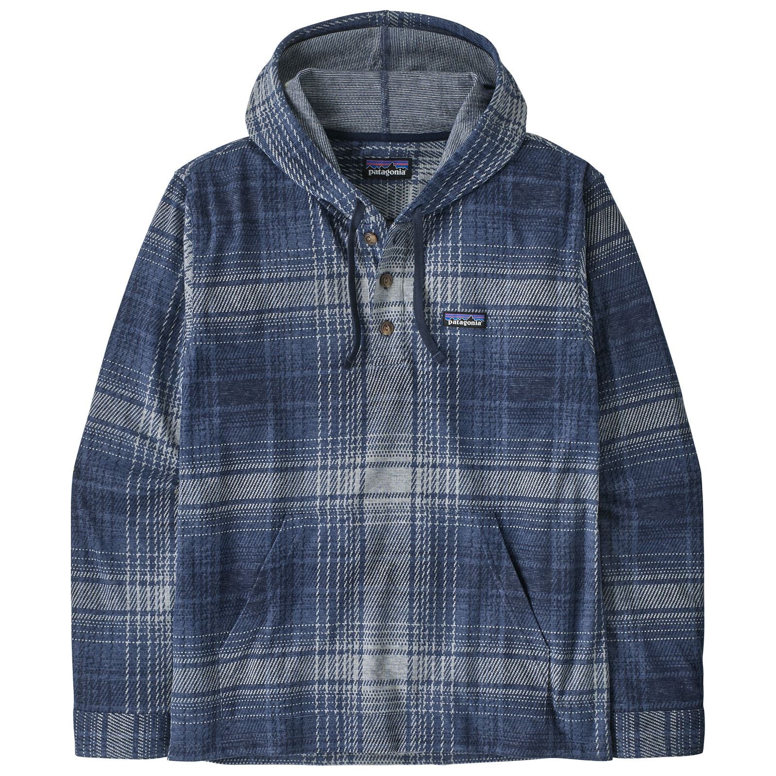 Patagonia Men's Stretch Fjord Flannel Pullover Hoody Slopeside: New Navy Image 01