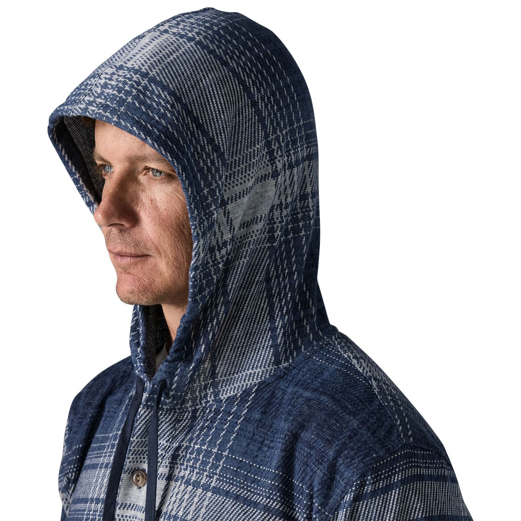 Patagonia Men's Stretch Fjord Flannel Pullover Hoody Slopeside: New Navy Image 05