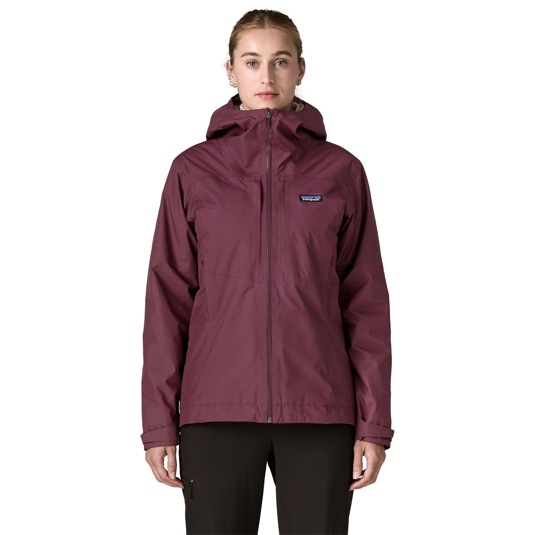Patagonia Women's Insulated Boulder Fork Rain Jacket Berry Fig Image 02
