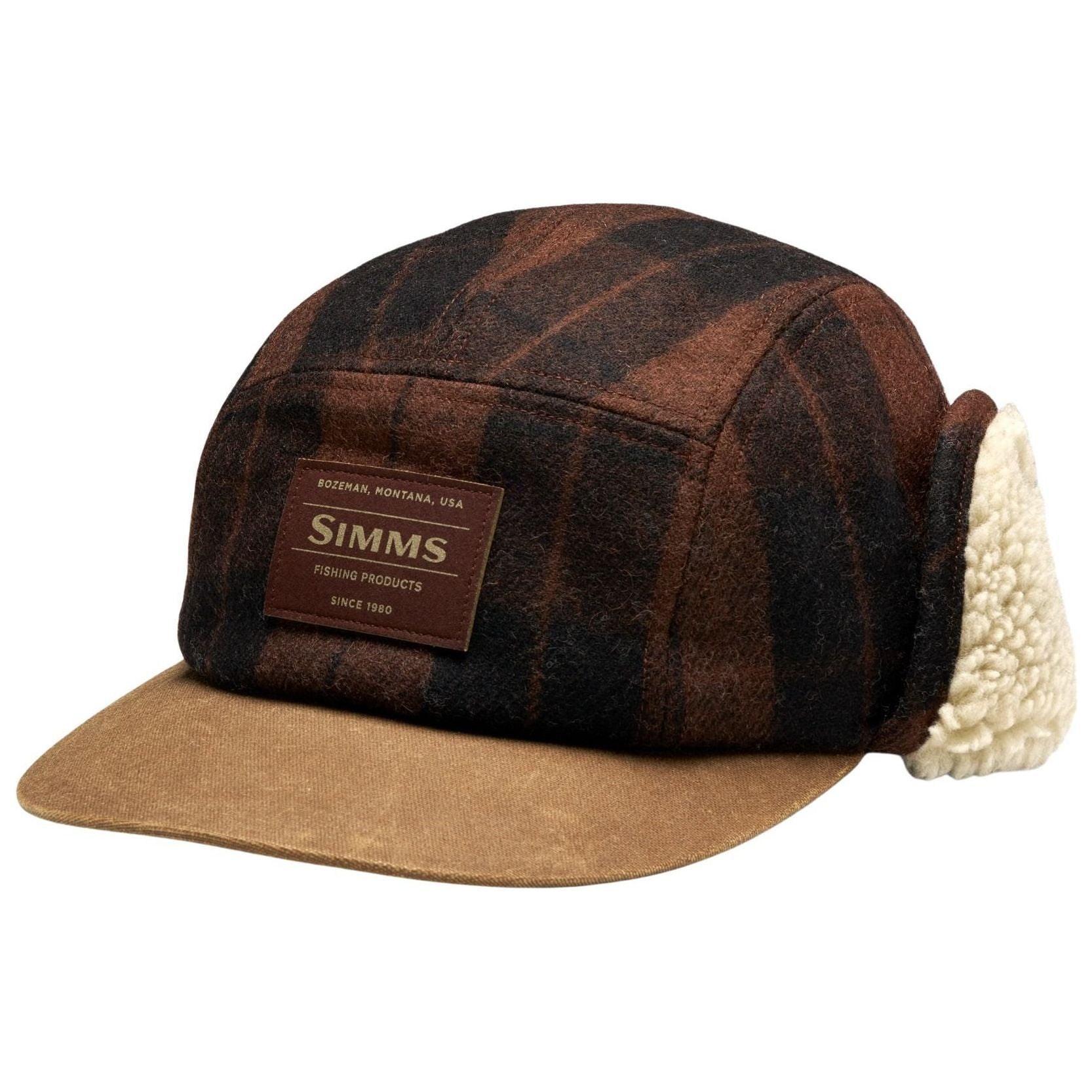 Simms Coldweather Cap Duke Plaid: Hickory Image 01