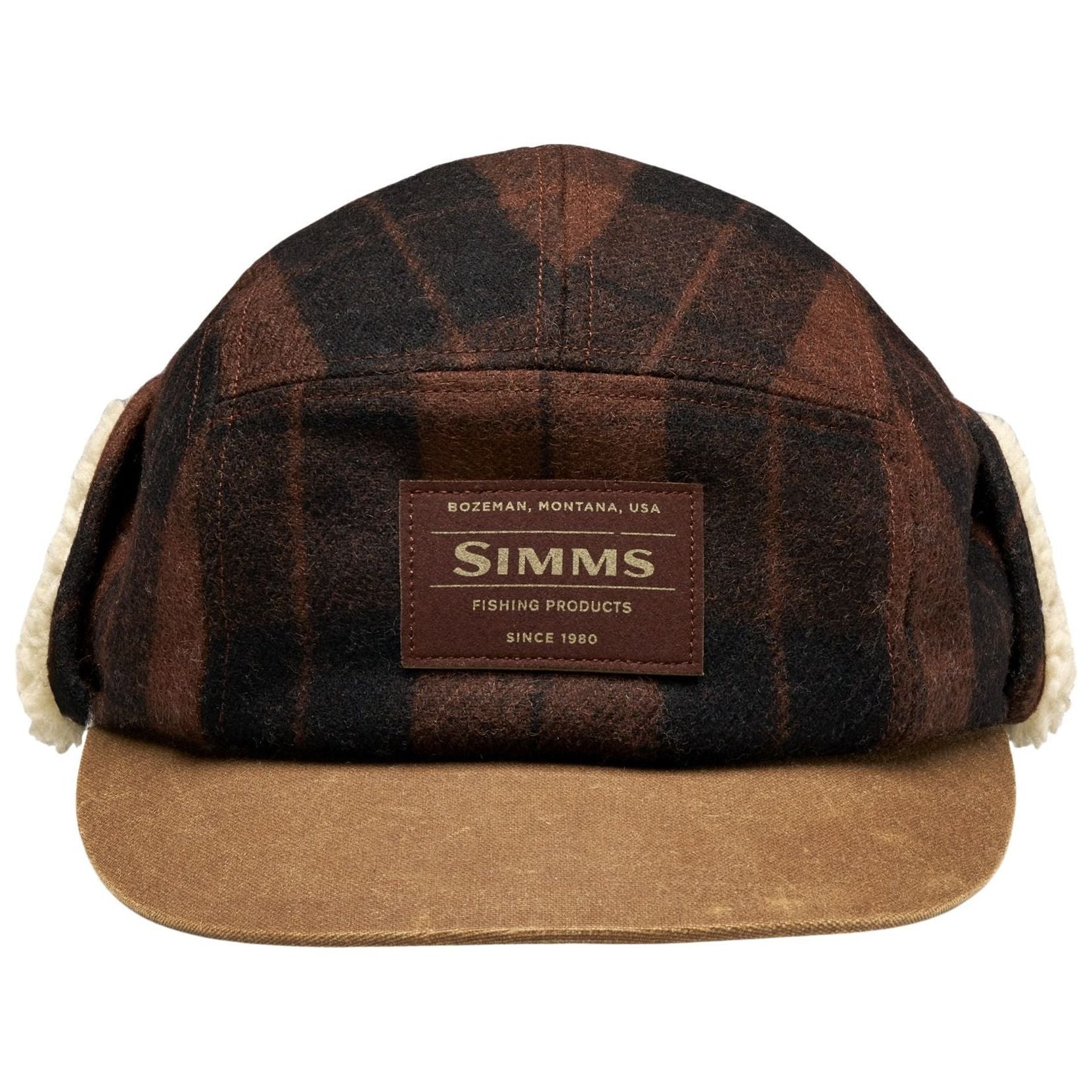 Simms Coldweather Cap Duke Plaid: Hickory Image 02