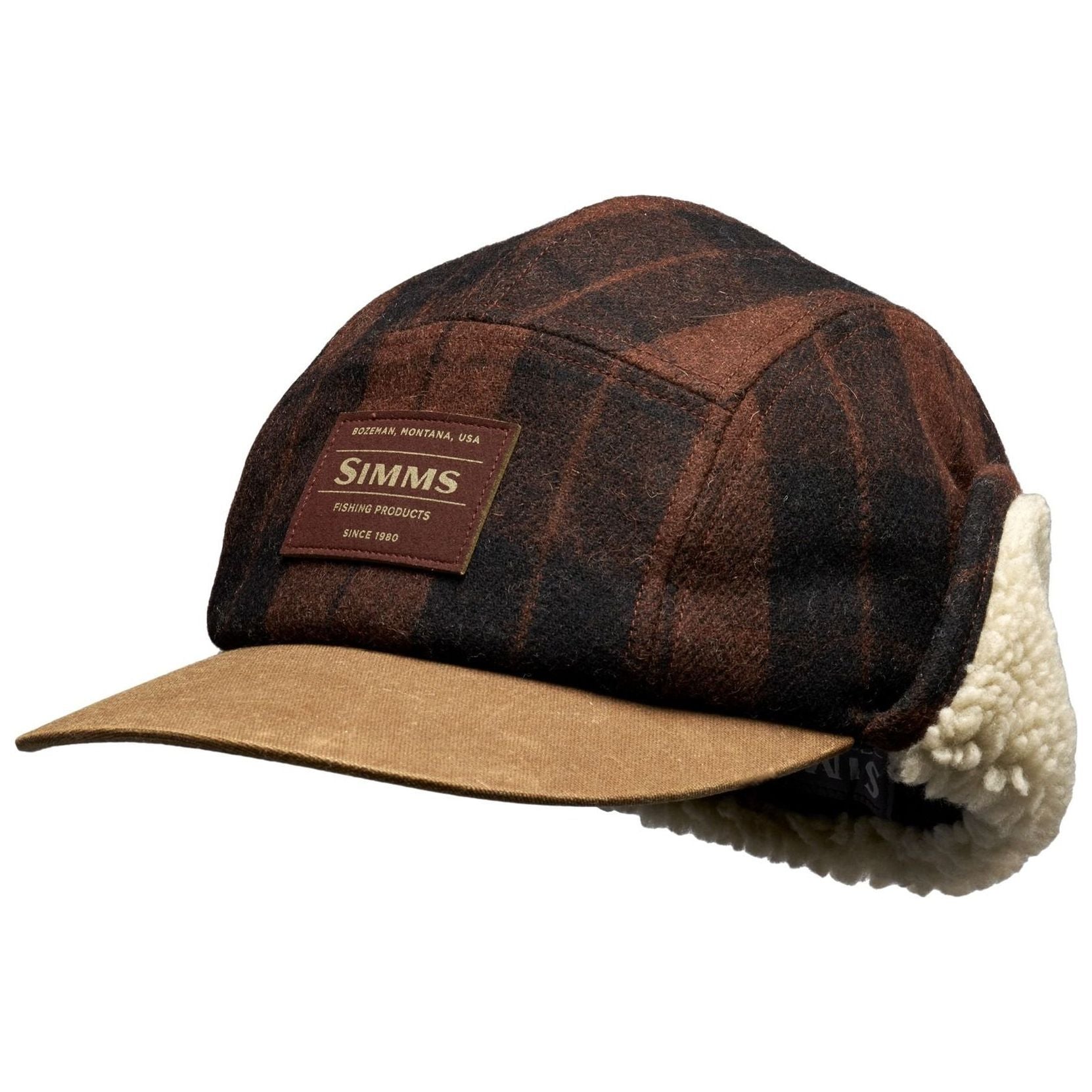 Simms Coldweather Cap Duke Plaid: Hickory Image 04