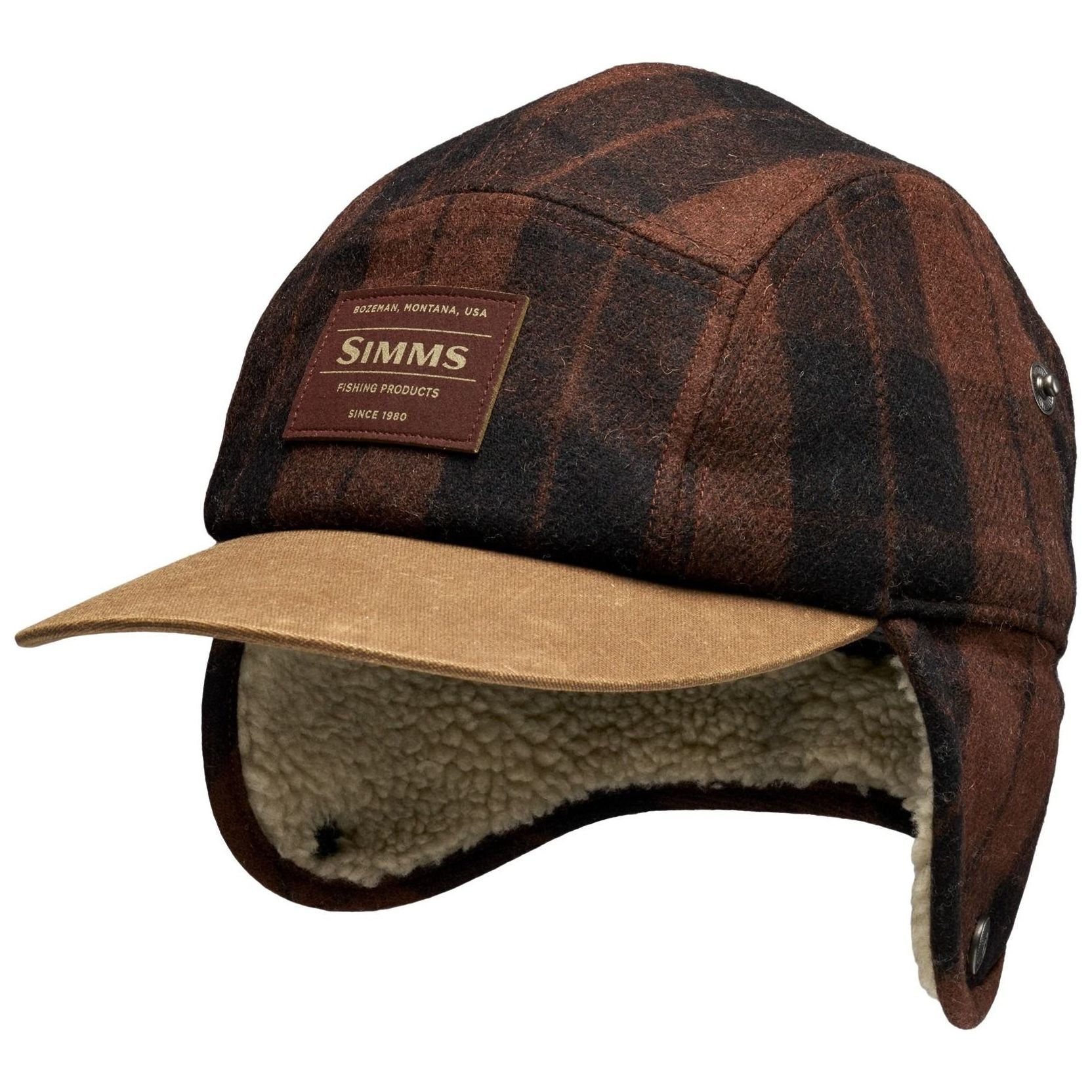 Simms Coldweather Cap Duke Plaid: Hickory Image 06