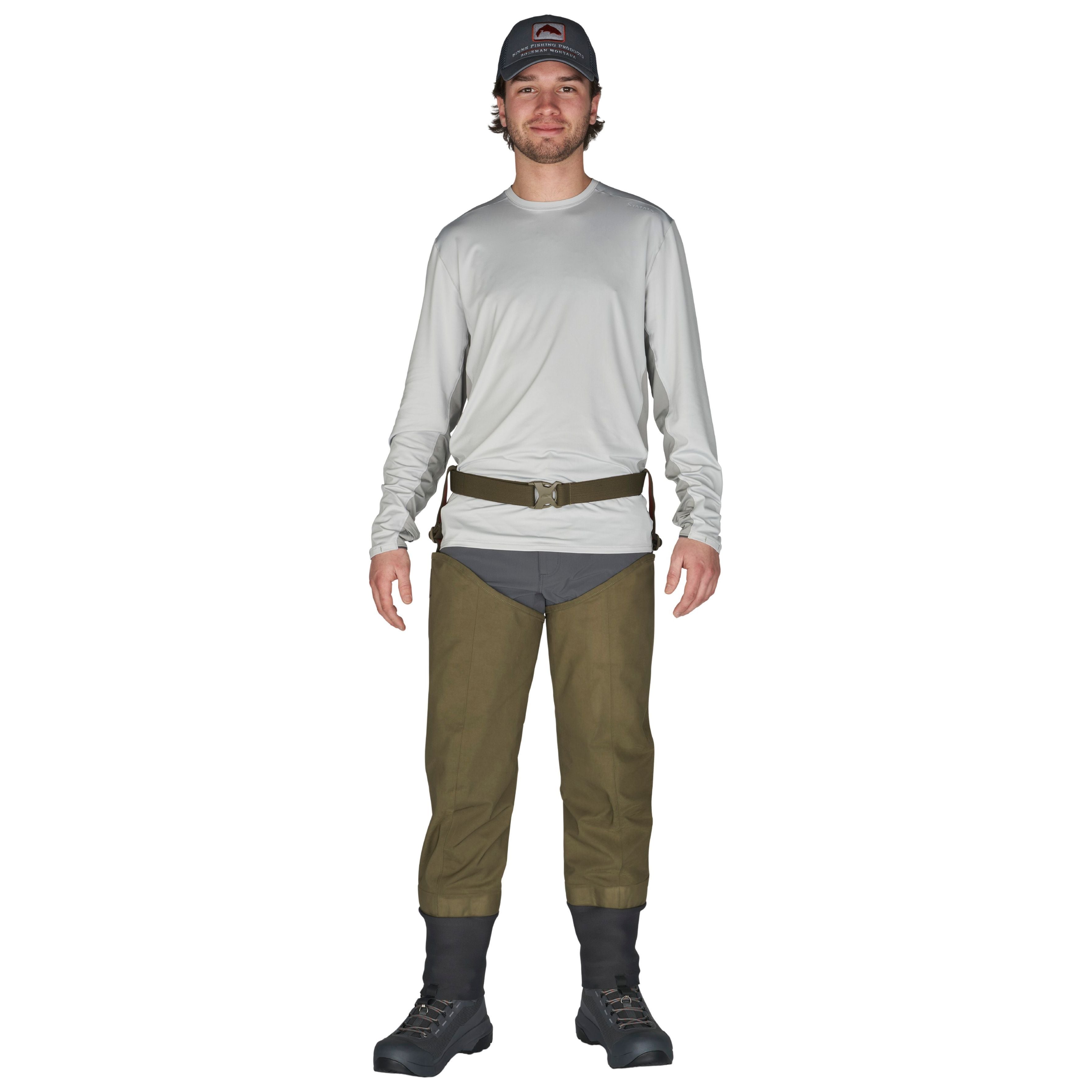 Simms Men's SecondWind Stockingfoot Hip Wader Dark Stone Image 02