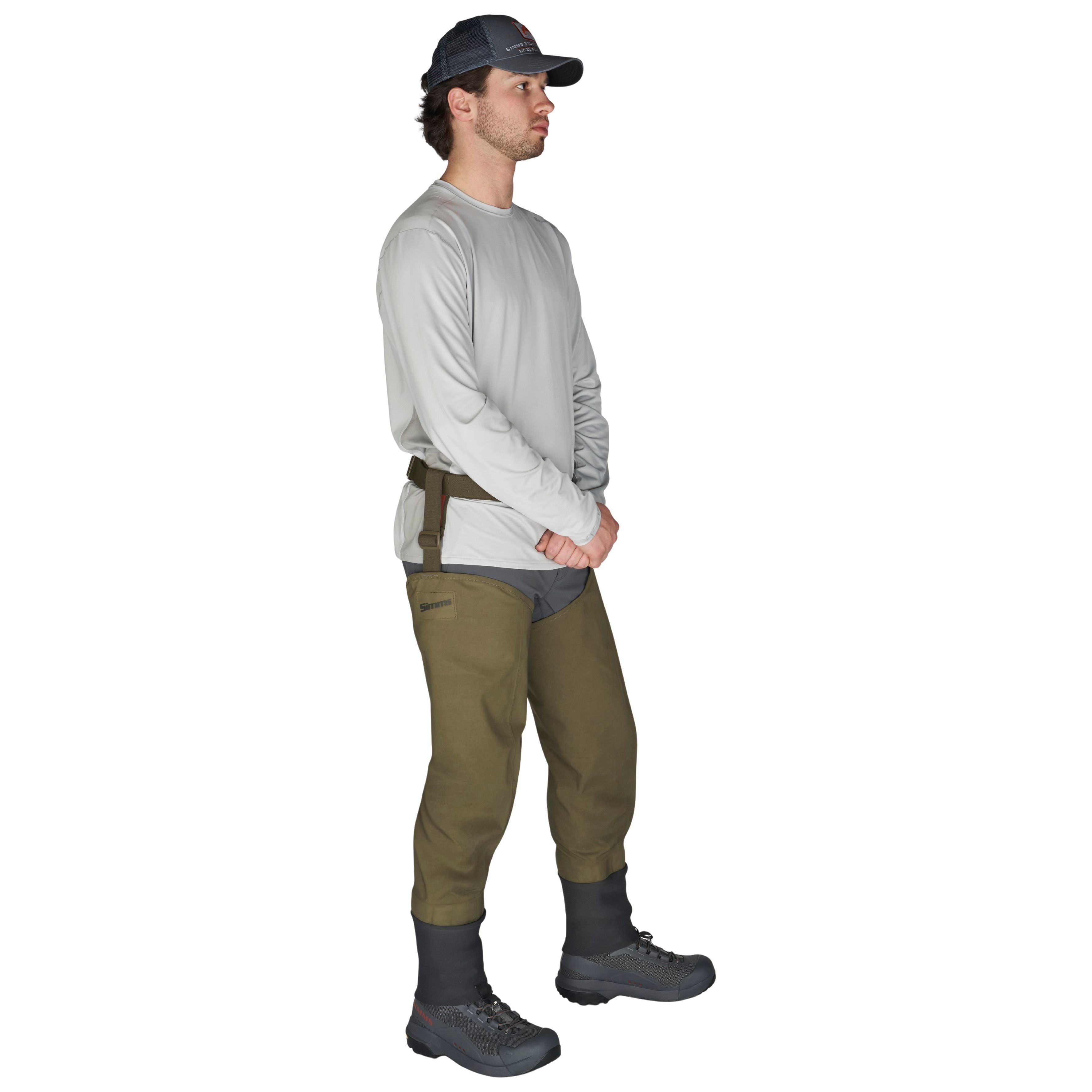 Simms Men's SecondWind Stockingfoot Hip Wader Dark Stone Image 03