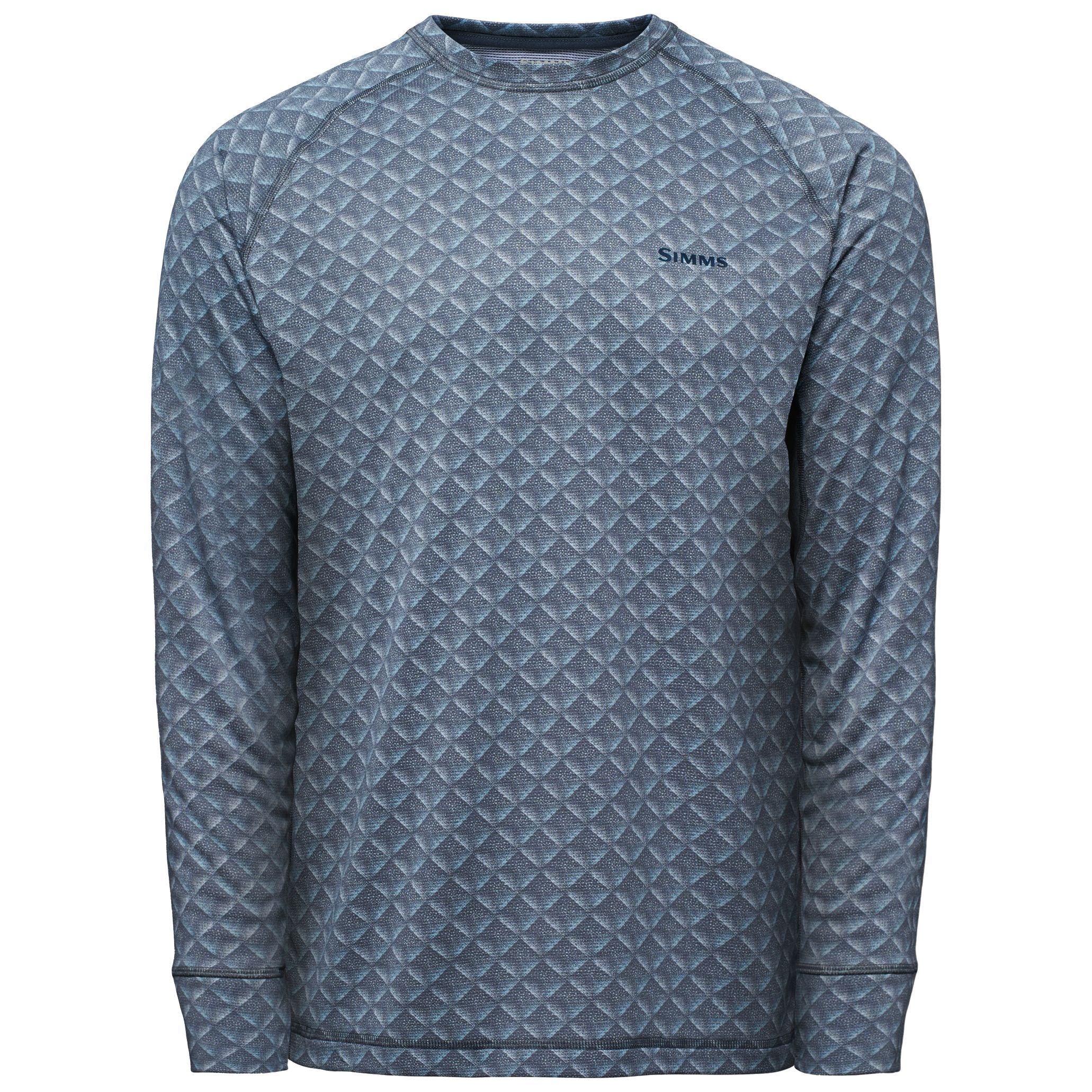 Simms Men's Strata 160 LS Crew Selvedge Stipple Image 01
