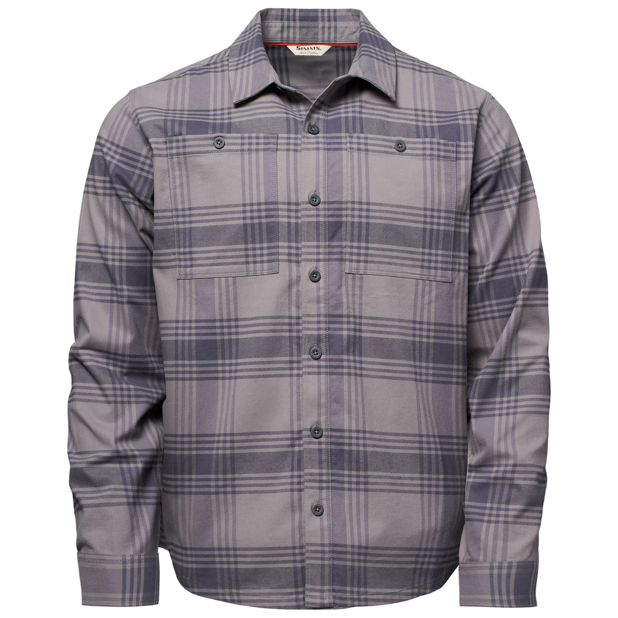 Simms Men's Tailout Flannel Louie Plaid: Tahitian Pearl Image 01