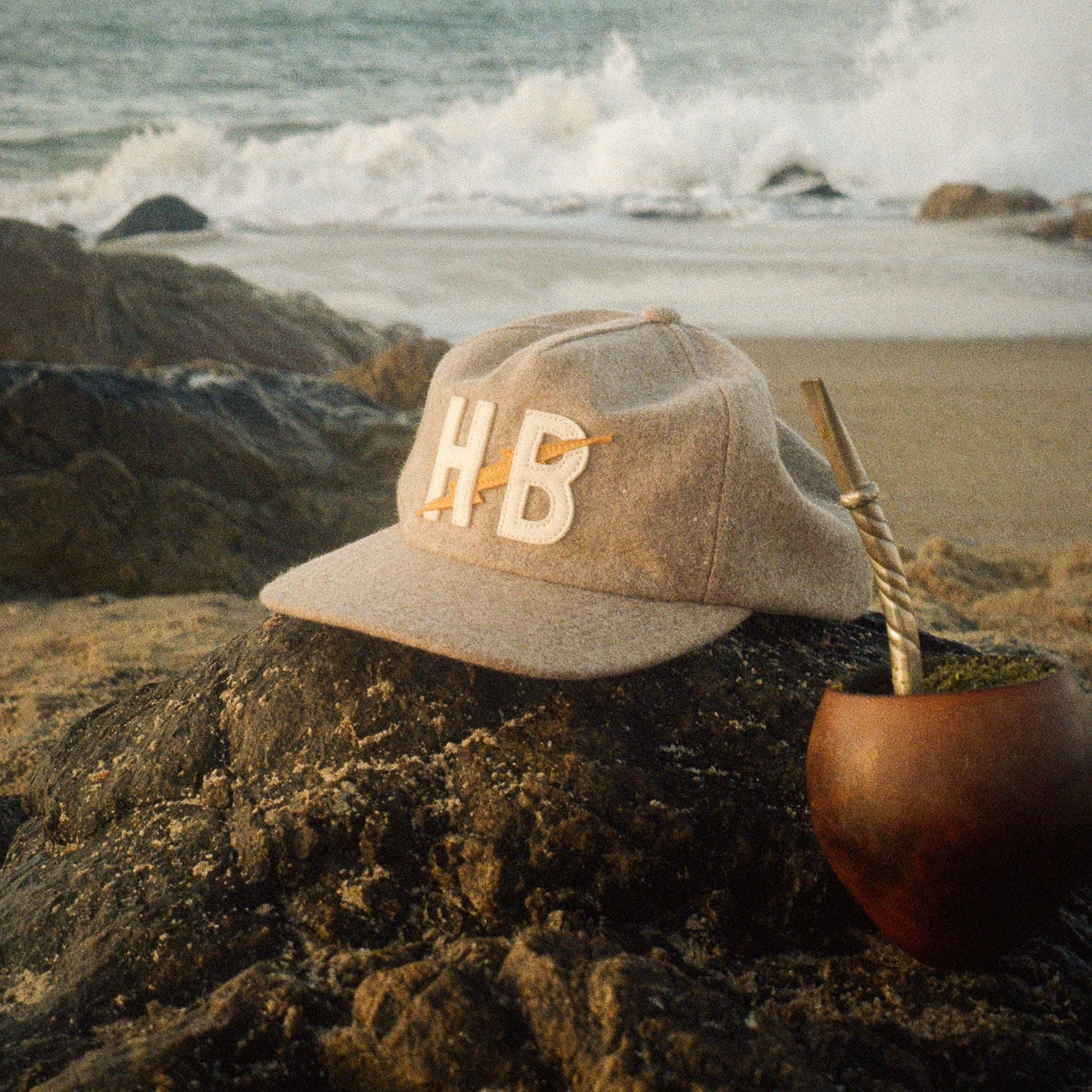 Howler Brothers Big HB Unstructured Snapback Hat Cowhide Image 03