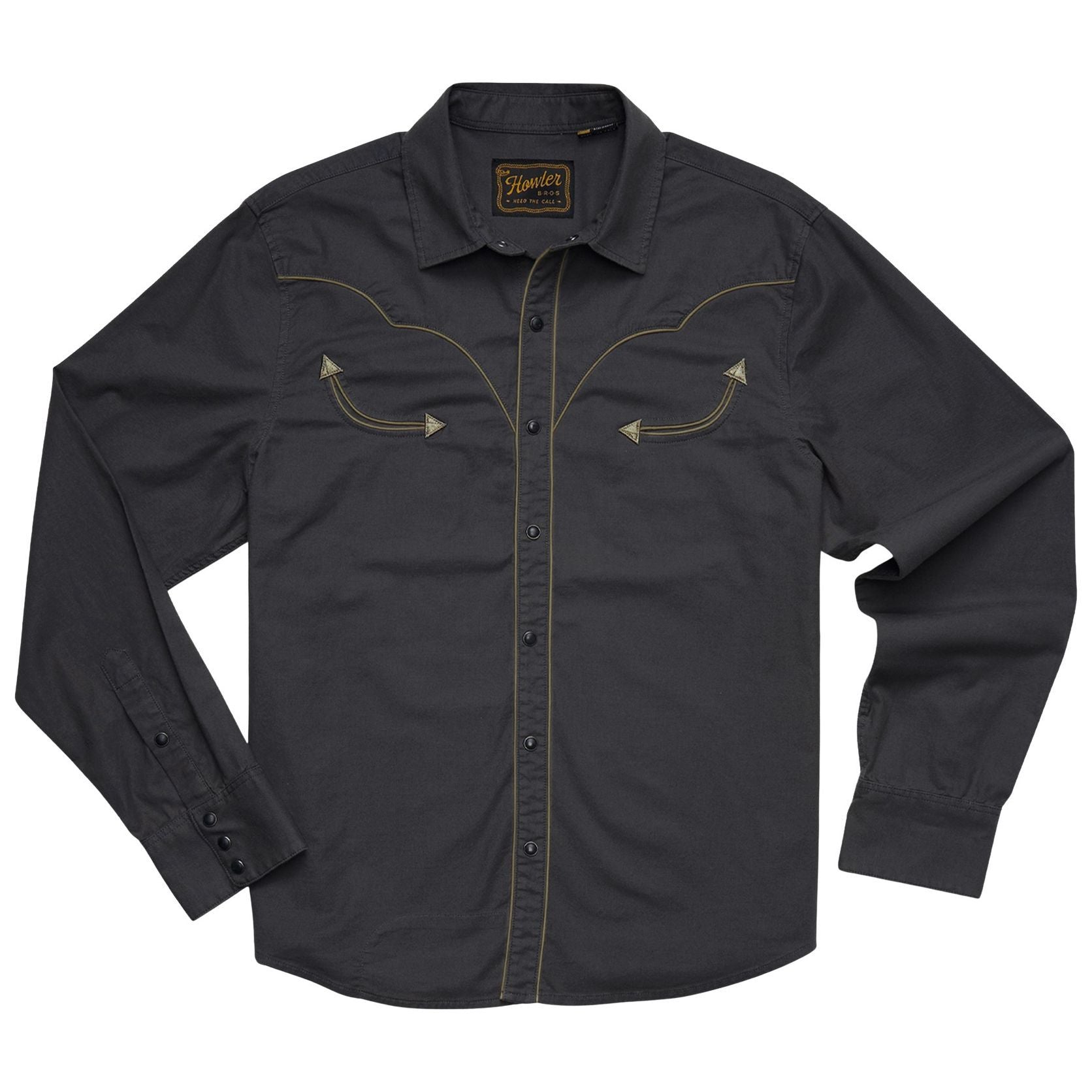 Howler Brothers Broncbuster Longsleeve Snapshirt Moonless Night Image 01