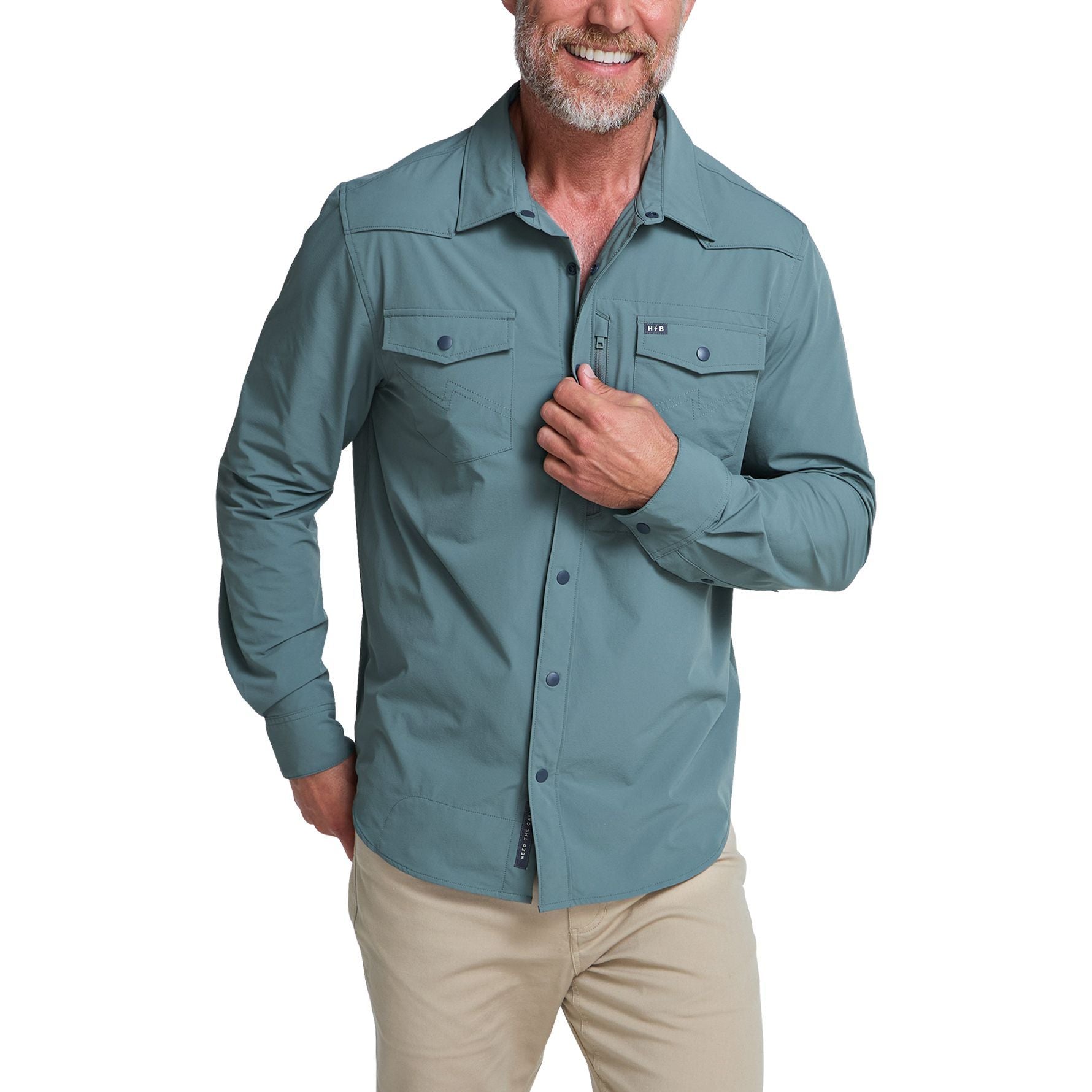 Howler Brothers Emerger Tech Longsleeve Stormy Sea Image 02