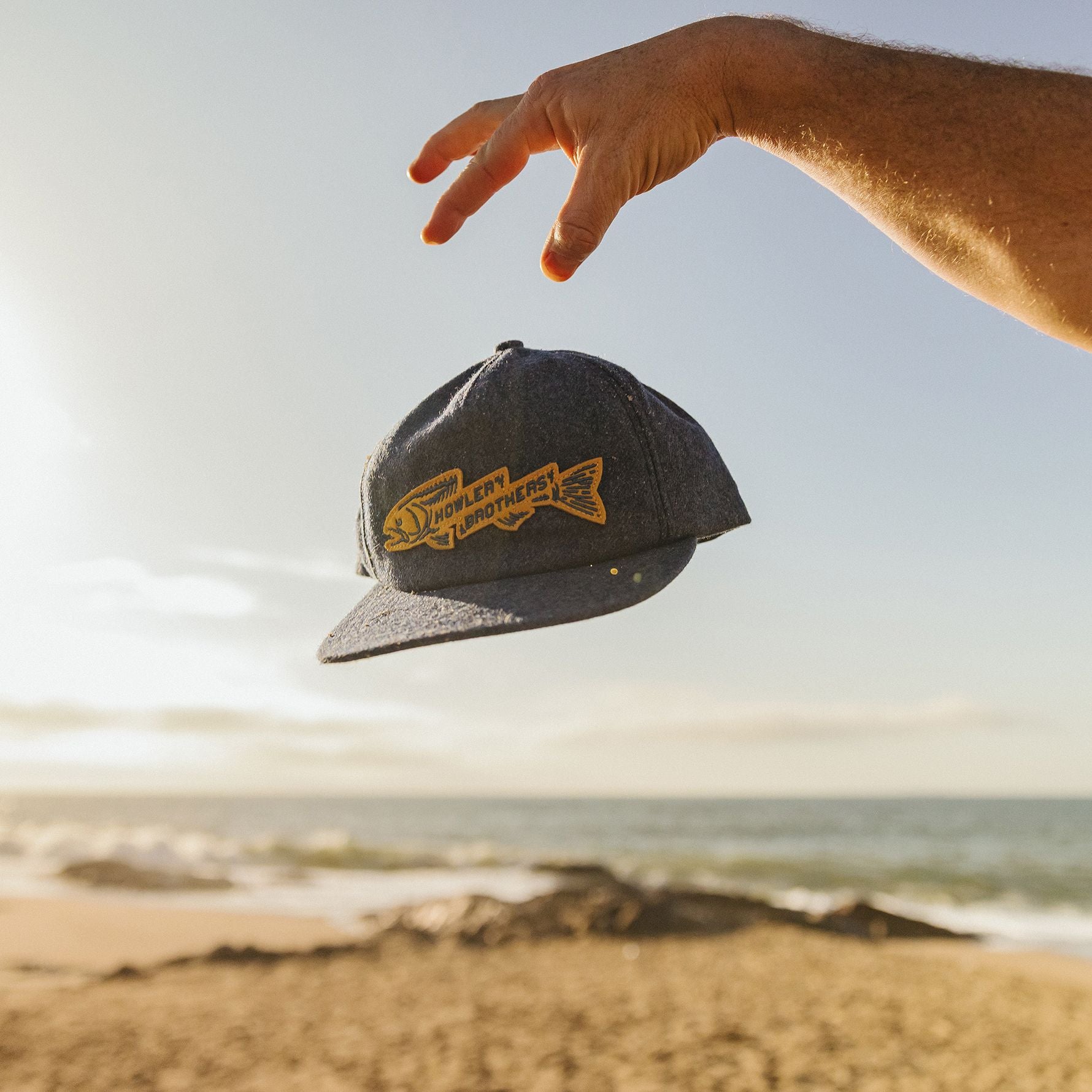 Howler Brothers Trout Bolt Unstructured Snapback Hat Navy Heather Image 03