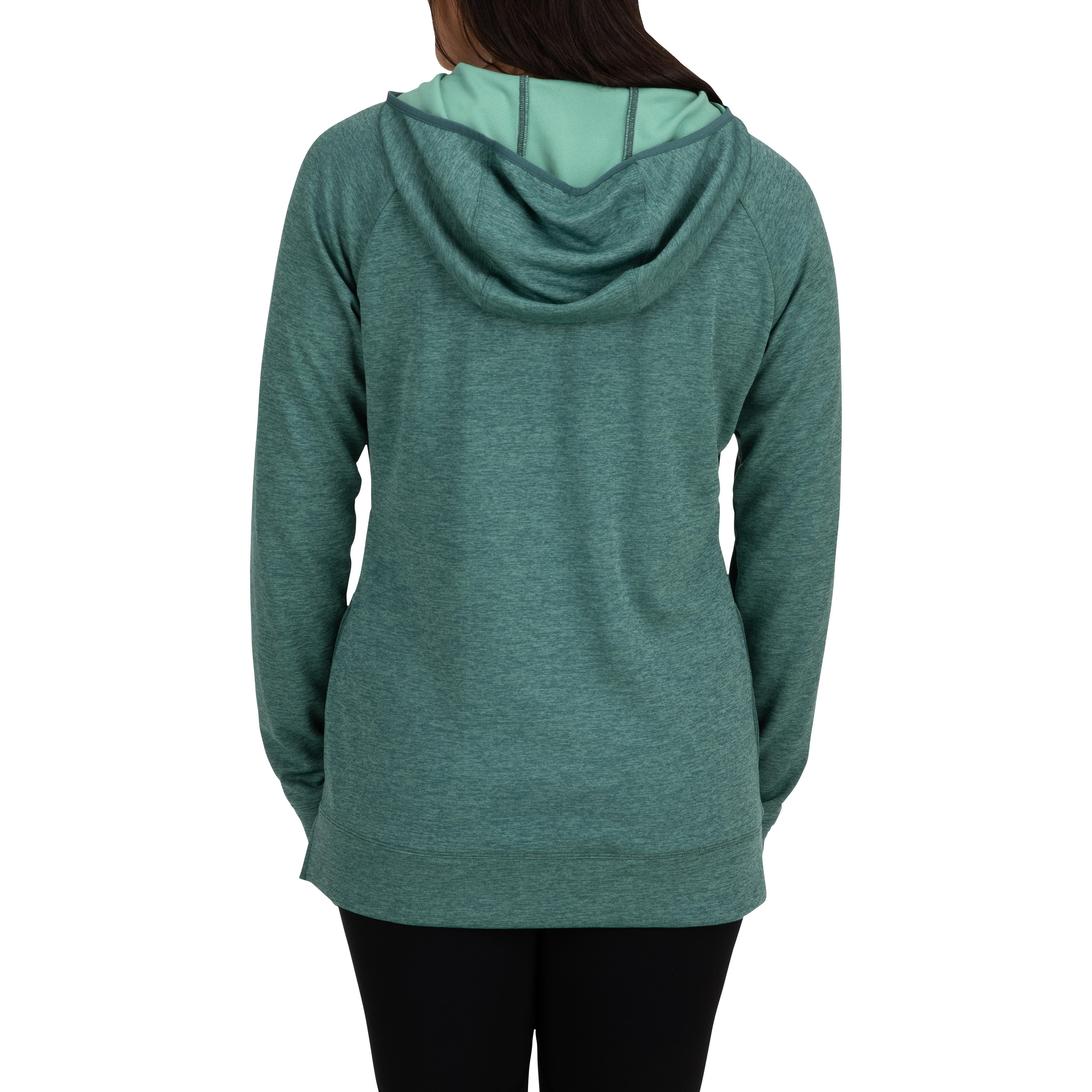 Simms Women's BugStopper Hoody Avalon Teal Heather Image 1