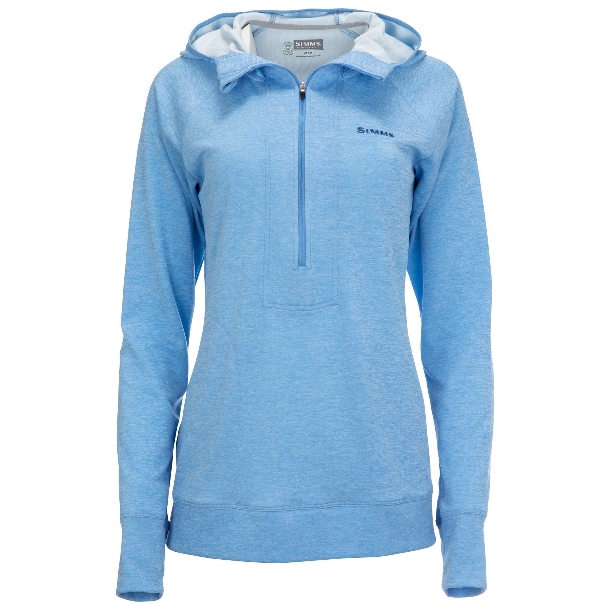 Simms Women's BugStopper Hoody Cornflower Heather Image 1