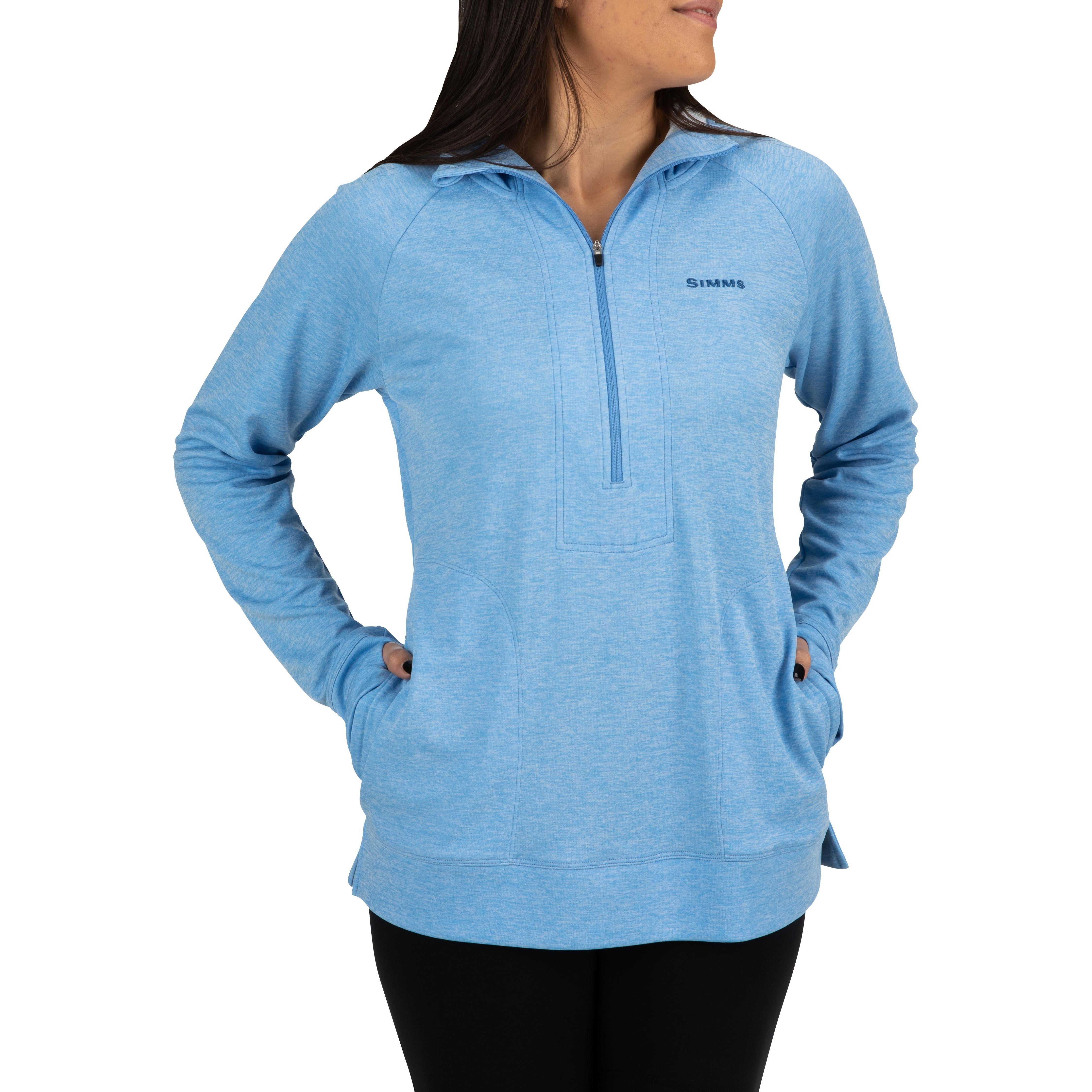 Simms Women's BugStopper Hoody Cornflower Heather Image 1