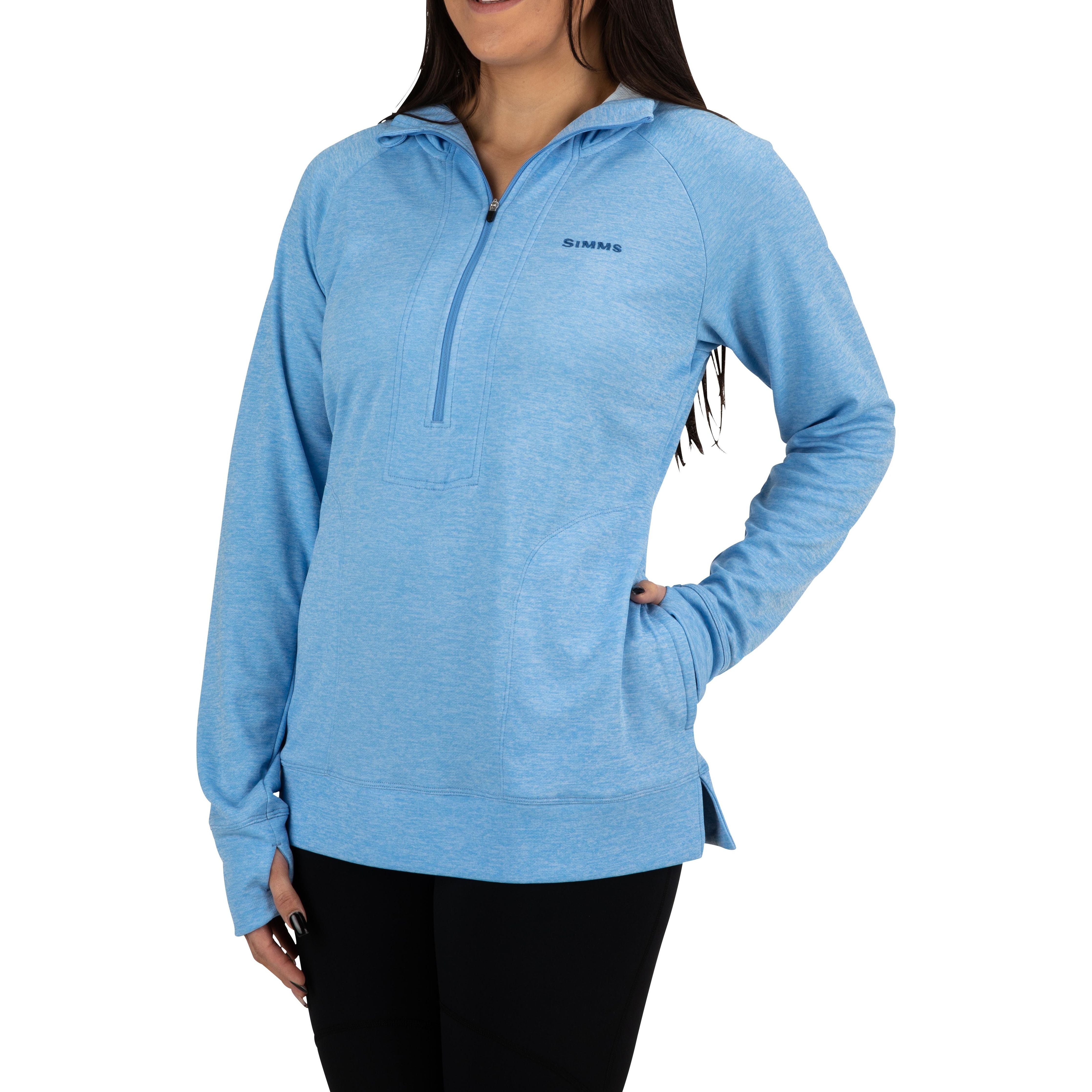 Simms Women's BugStopper Hoody Cornflower Heather Image 1