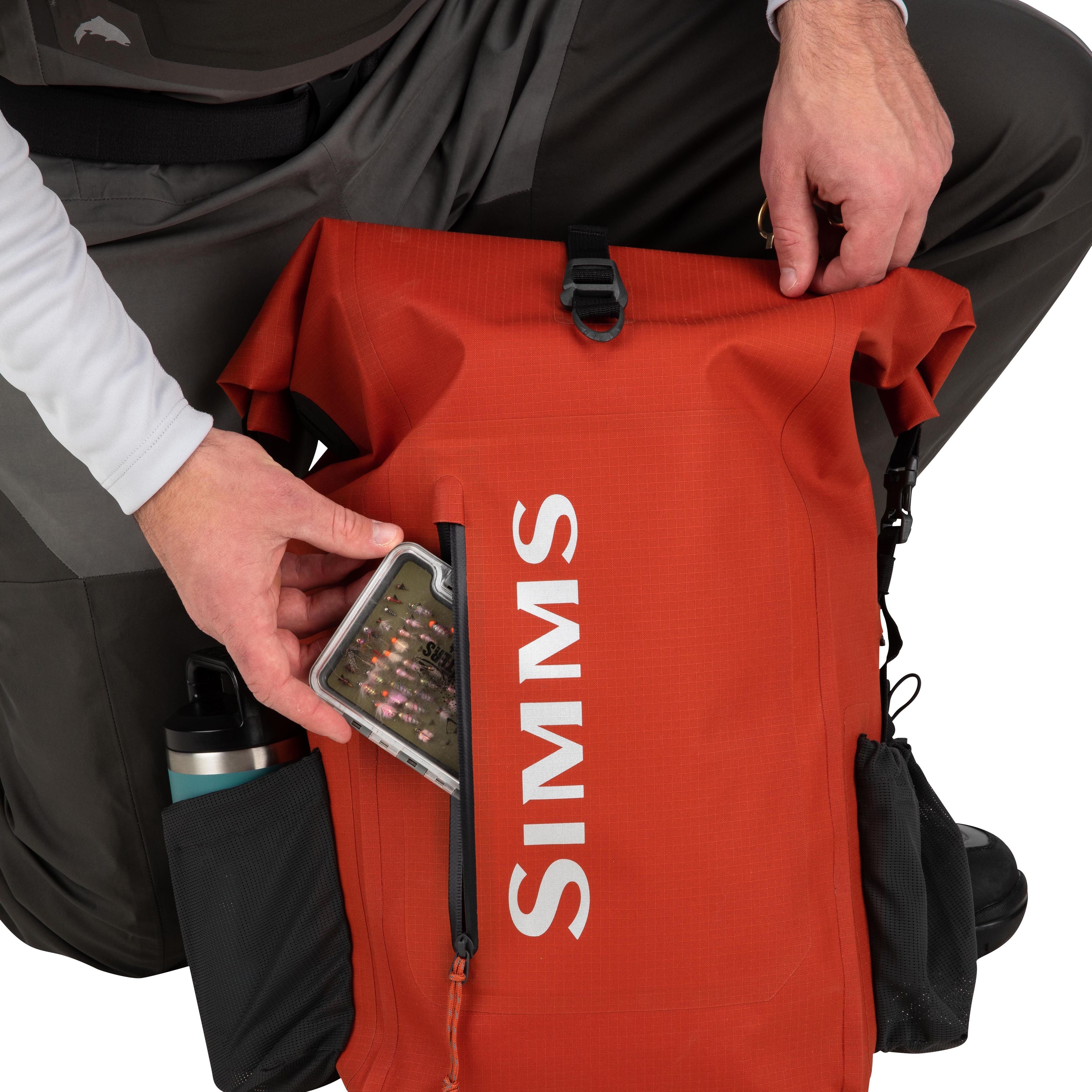 Simms Dry Creek Rolltop Backpack Simms Orange Image 1